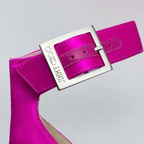 Jimmy Choo Socorie 120 Satin Platform Sandals size 37.5 - Picture 9 of 15